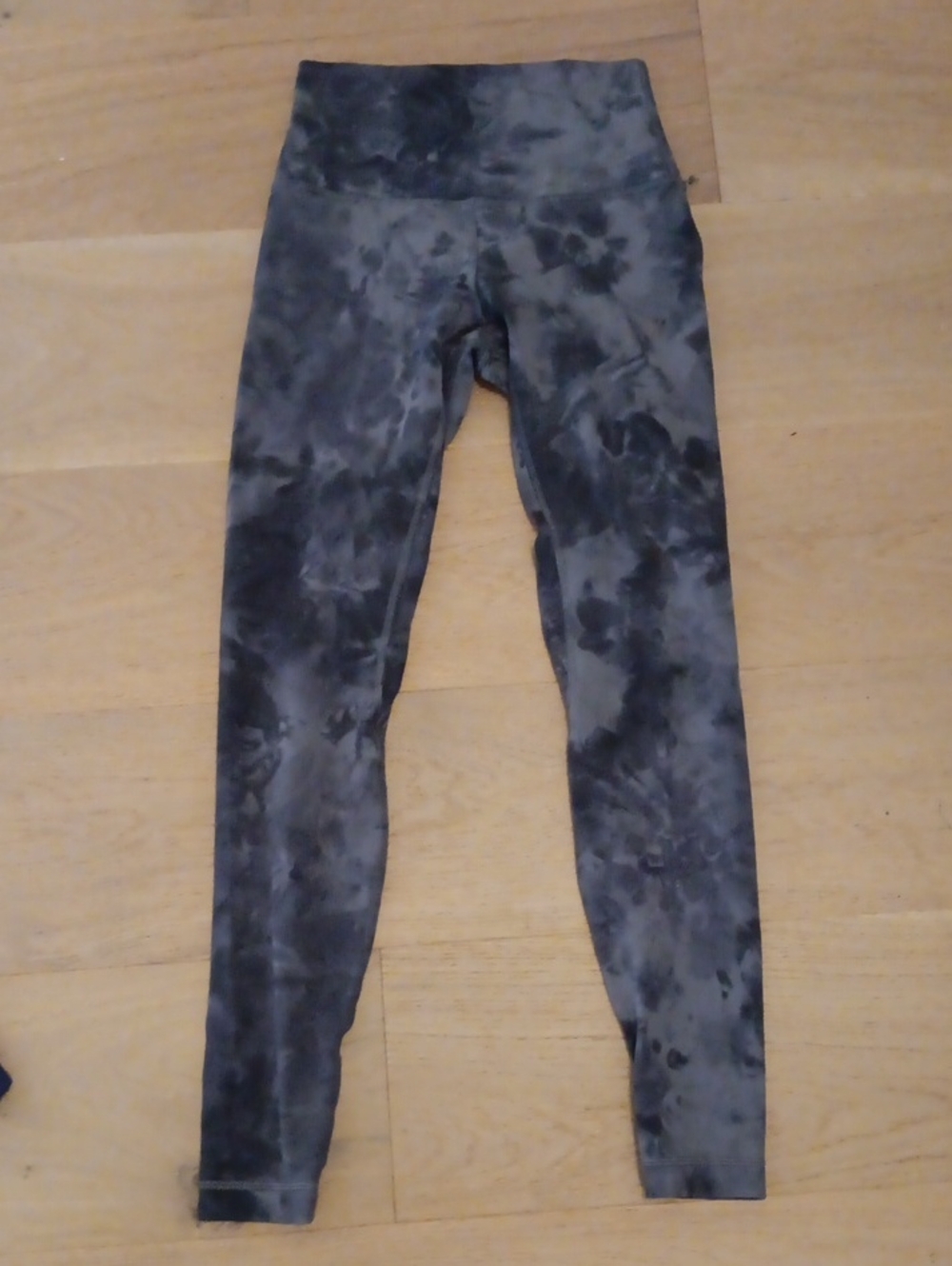 Womens  Lululemon Black Tie-Dye Leggings